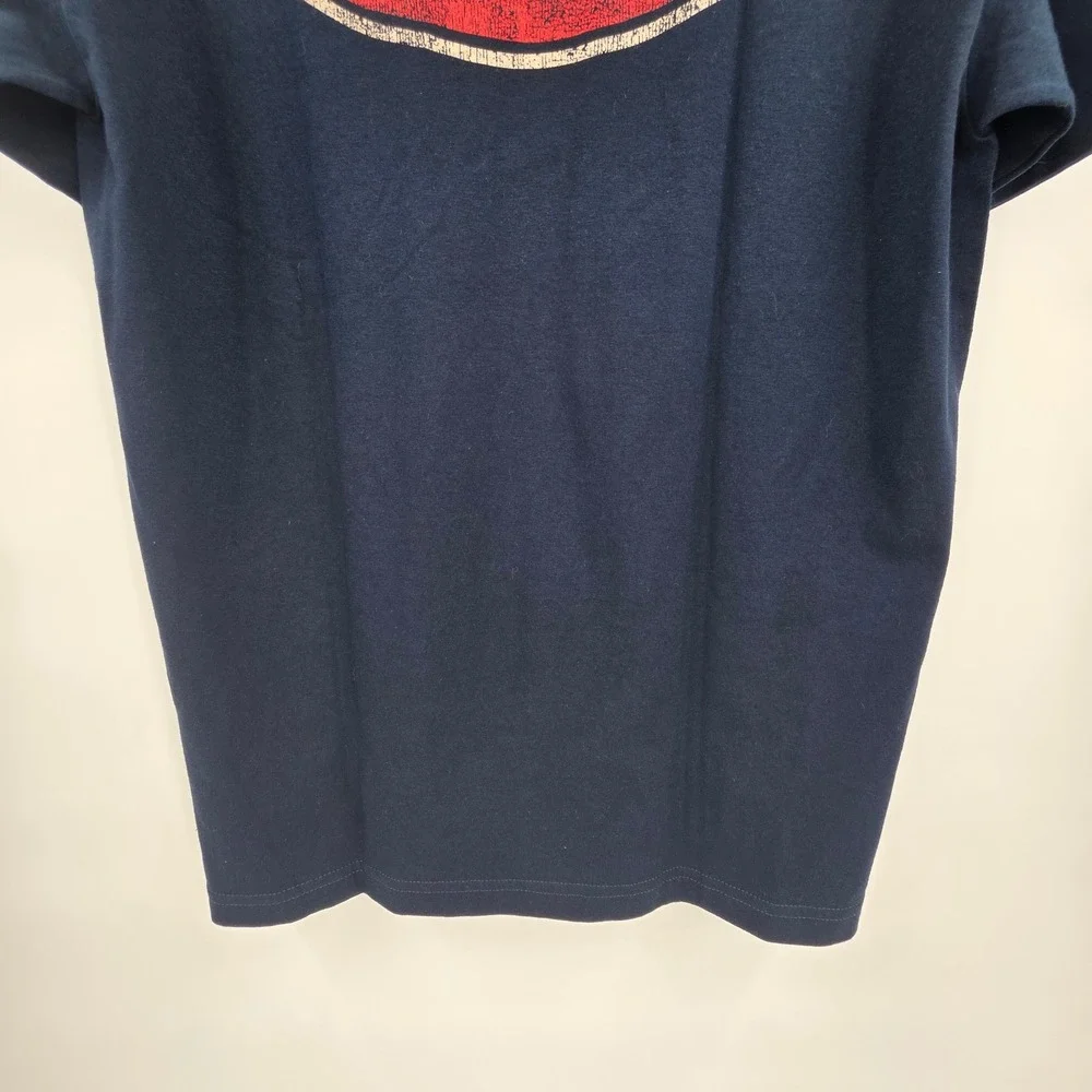 OLD GUYS RULE SHIRT MENS LARGE BLUE USA AMERICAN FLAG VINTAGE Y2K DAD FATHER EUC